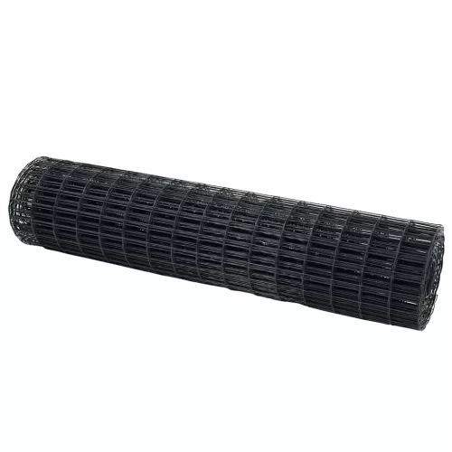 Európai Kerítés Szürke 1.2 x 25 m PVC-bevonatú vas