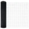 Európai Kerítés Szürke 1.2 x 25 m PVC-bevonatú vas