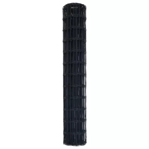 Európai Kerítés Szürke 1.2 x 25 m PVC-bevonatú vas
