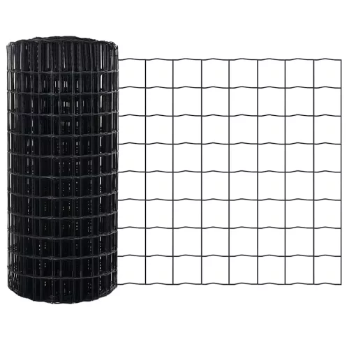 Európai Kerítés Szürke 0.4 x 50 m PVC-bevonatú vas
