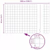 Európai Kerítés Szürke 0.4 x 50 m PVC-bevonatú vas