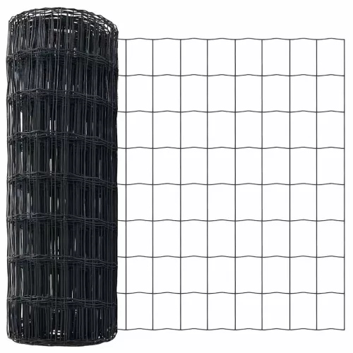 Európai Kerítés Szürke 0.6 x 50 m PVC-bevonatú vas