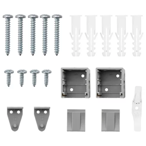 Ablak Függöny függönyökkel Ezüst Alumínium