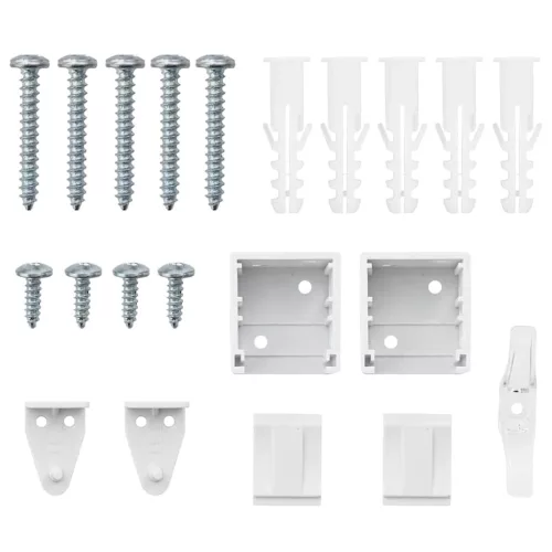 Ablak Függöny függönyökkel Fehér Alumínium