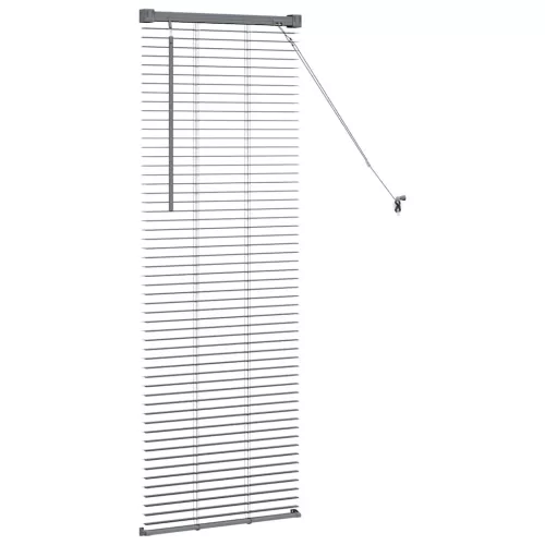 Ablak Függöny függönyökkel Sötétszürke Alumínium