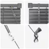 Ablak Függöny függönyökkel Sötétszürke Alumínium