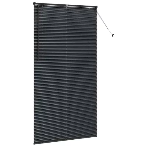 Ablak Függöny függönyökkel Fekete Alumínium