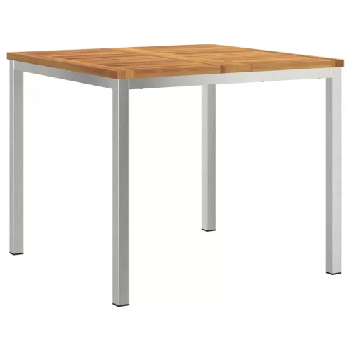 KültériÉtkezőAsztal Barna 200x90x75 cm Szilárd teakfa
