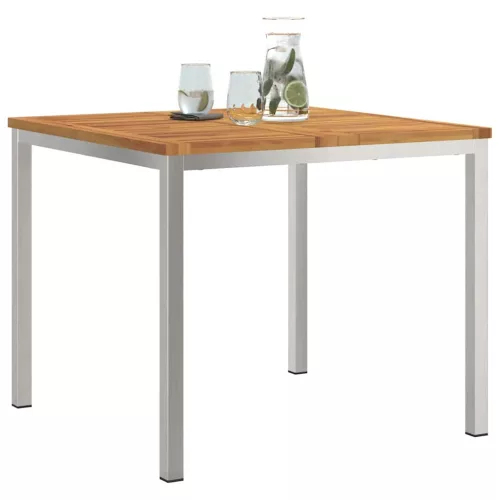 KültériÉtkezőAsztal Barna 200x90x75 cm Szilárd teakfa