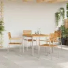 KültériÉtkezőAsztal Barna 200x90x75 cm Szilárd teakfa