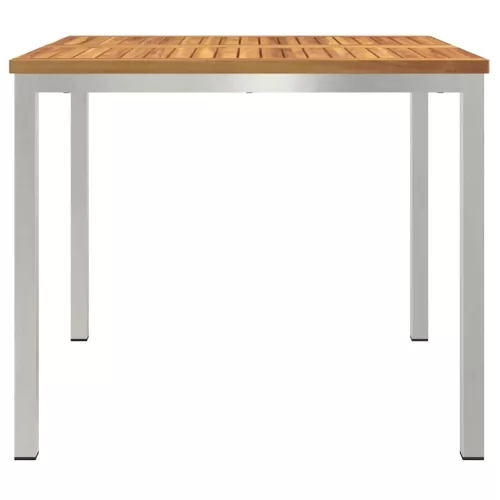 KültériÉtkezőAsztal Barna 200x90x75 cm Szilárd teakfa