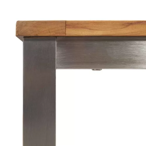 KültériÉtkezőAsztal Barna 200x90x75 cm Szilárd teakfa