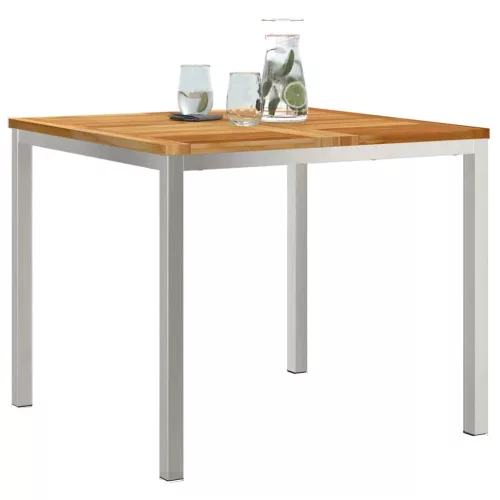 KültériÉtkezőAsztal Barna 200x90x75 cm Szilárd teakfa