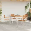 KültériÉtkezőAsztal Barna 200x90x75 cm Szilárd teakfa