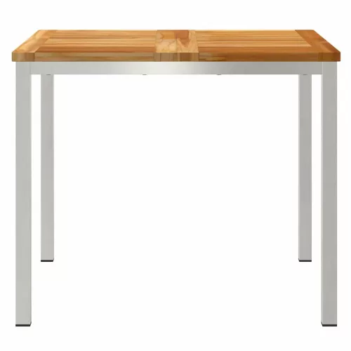 KültériÉtkezőAsztal Barna 200x90x75 cm Szilárd teakfa