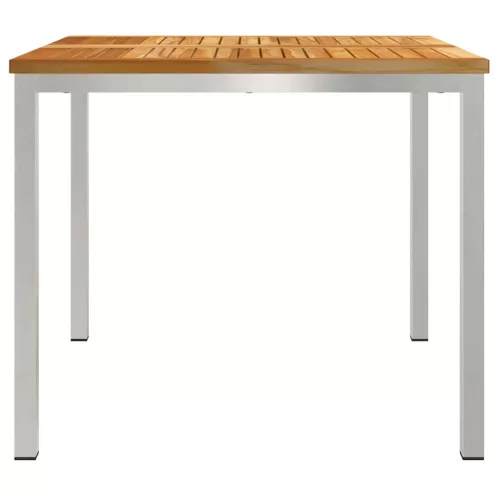 KültériÉtkezőAsztal Barna 200x90x75 cm Szilárd teakfa