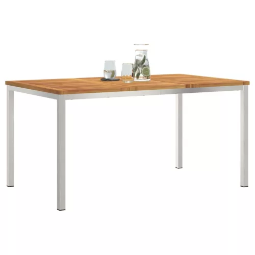 KültériÉtkezőAsztal Barna 200x90x75 cm Szilárd teakfa