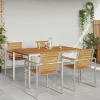 KültériÉtkezőAsztal Barna 200x90x75 cm Szilárd teakfa