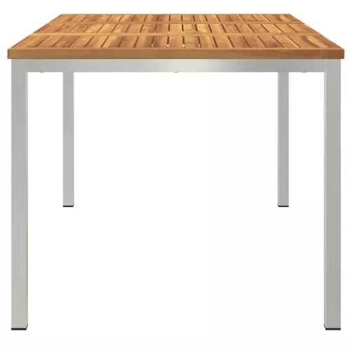 KültériÉtkezőAsztal Barna 200x90x75 cm Szilárd teakfa