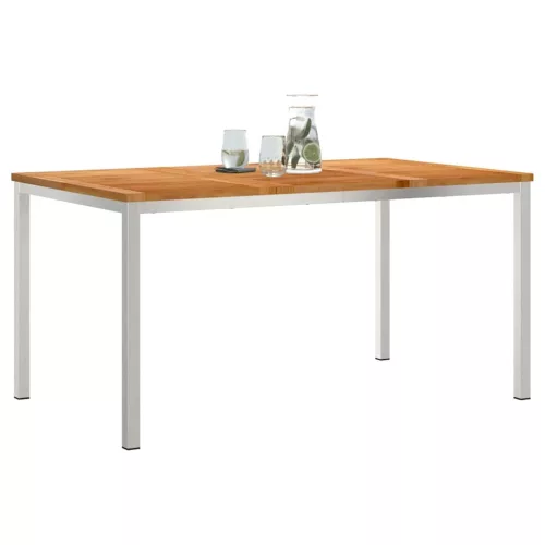 KültériÉtkezőAsztal Barna 200x90x75 cm Szilárd teakfa