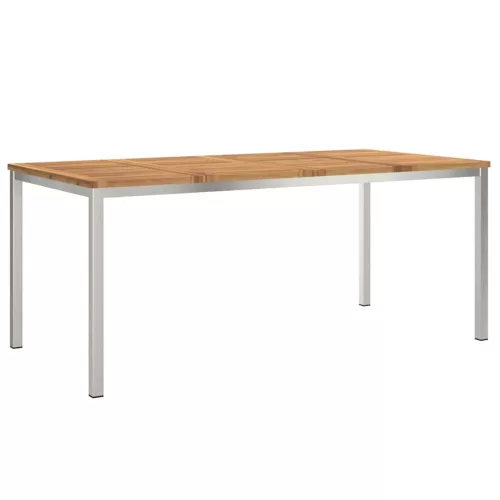 KültériÉtkezőAsztal Barna 200x90x75 cm Szilárd teakfa