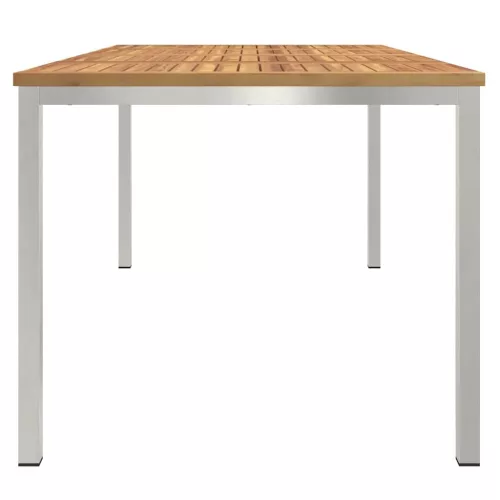 KültériÉtkezőAsztal Barna 200x90x75 cm Szilárd teakfa