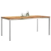 KültériÉtkezőAsztal Barna 200x90x75 cm Szilárd teakfa