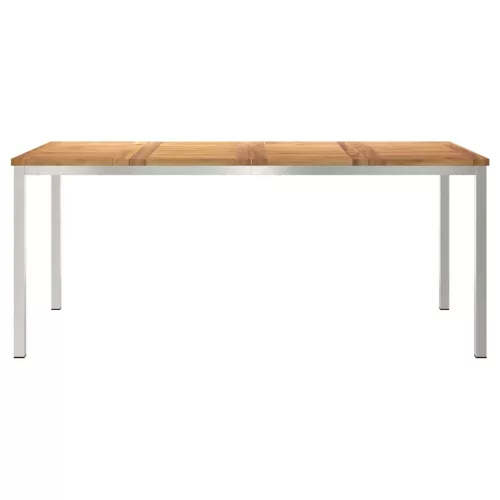 KültériÉtkezőAsztal Barna 200x90x75 cm Szilárd teakfa