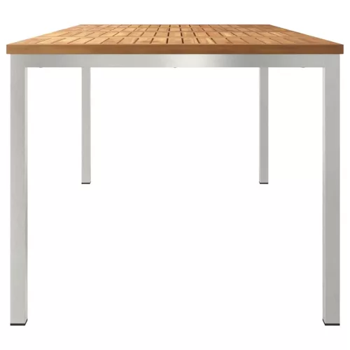 KültériÉtkezőAsztal Barna 200x90x75 cm Szilárd teakfa