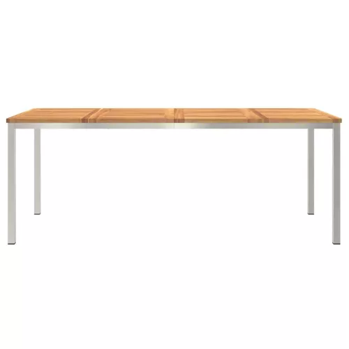 KültériÉtkezőAsztal Barna 200x90x75 cm Szilárd teakfa