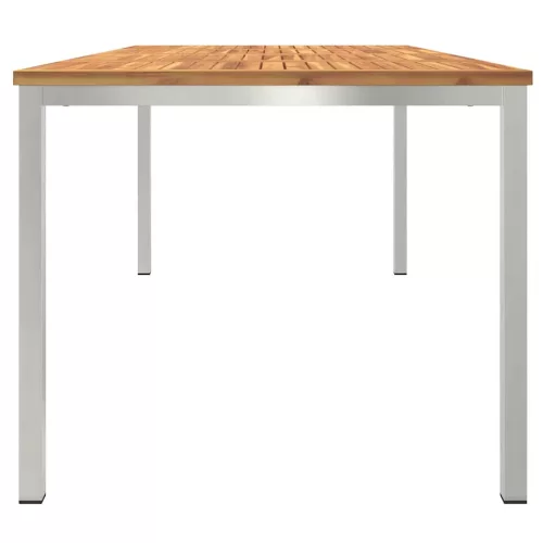 KültériÉtkezőAsztal Barna 200x90x75 cm Szilárd teakfa