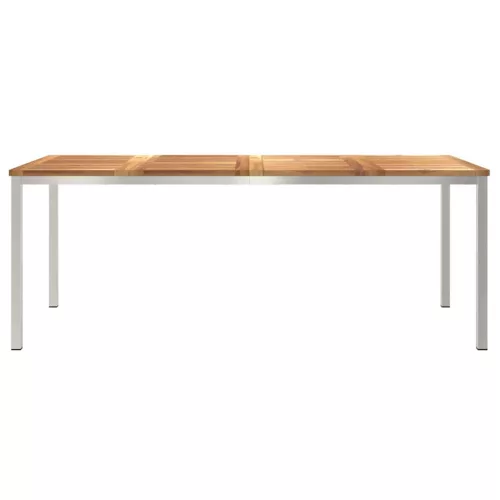 KültériÉtkezőAsztal Barna 200x90x75 cm Szilárd teakfa