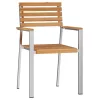Kerti Szék 4 pcs Barna 56 x 54.5 x 87 cm Tömör tíkfa