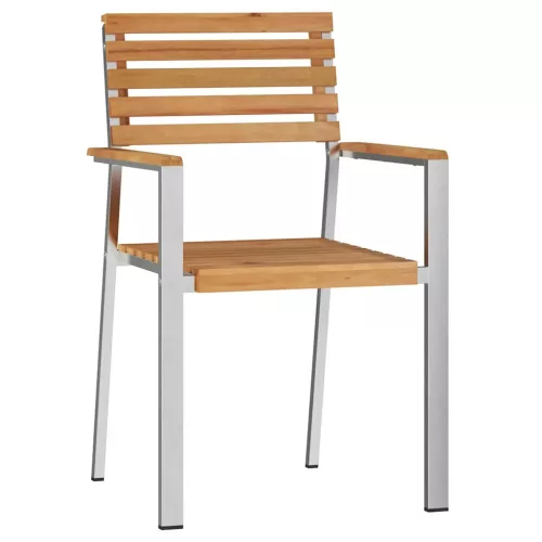 Kerti Szék 4 pcs Barna 56 x 54.5 x 87 cm Tömör tíkfa