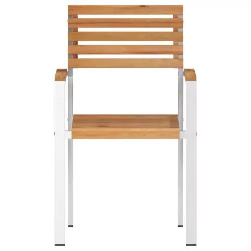 Kerti Szék 4 pcs Barna 56 x 54.5 x 87 cm Tömör tíkfa