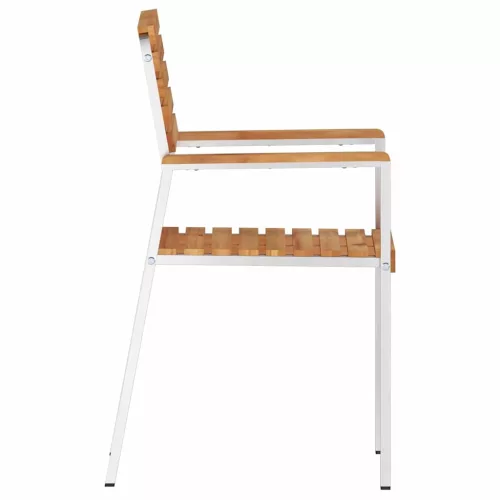 Kerti Szék 4 pcs Barna 56 x 54.5 x 87 cm Tömör tíkfa
