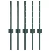 Kerítoszlopok 5 pcs Zöld 40 cm Acél