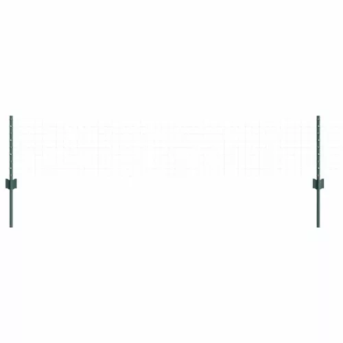 Kerítoszlopok 5 pcs Zöld 40 cm Acél
