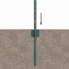 Kerítoszlopok 5 pcs Zöld 40 cm Acél