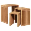 Fészek Oldalasztalok 3 pcs Barna 33 x 44,5 x 51 cm Tömör tíkfa