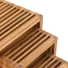 Fészek Oldalasztalok 3 pcs Barna 33 x 44,5 x 51 cm Tömör tíkfa
