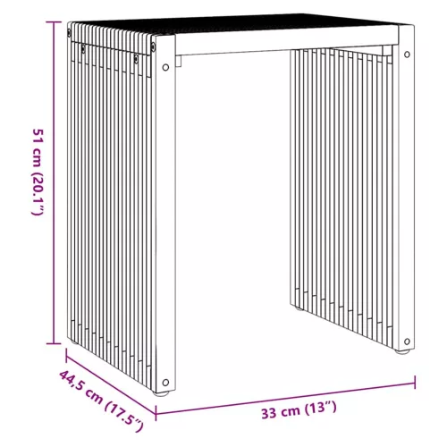 Fészek Oldalasztalok 3 pcs Barna 33 x 44,5 x 51 cm Tömör tíkfa