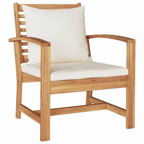 Kerti székek 2 pcs Természetes 60 x 65 x 76.5 cm Tömör tíkfa