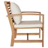Kerti székek 2 pcs Természetes 60 x 65 x 76.5 cm Tömör tíkfa