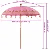 Balinéz Napernyő Rózsaszín (210-220) x 260 cm Pamut és tömör fa