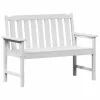 Kerti pad párnával Fehér 120 x 59 x 88cm HDPE