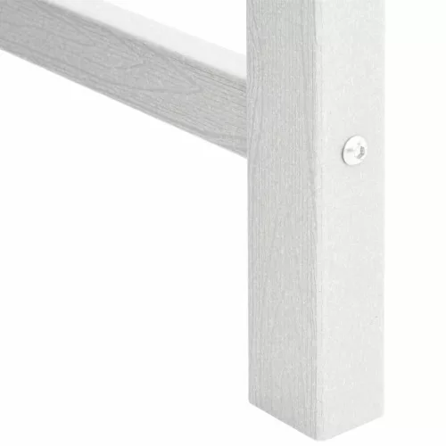 Kerti pad párnával Fehér 120 x 59 x 88cm HDPE