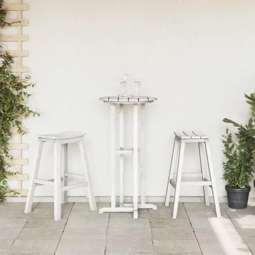 Bárszék 2 pcs Fehér 52 x 43 x 73.5cm HDPE