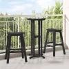 Bárszék 2 pcs Fekete 52 x 43 x 73.5cm HDPE