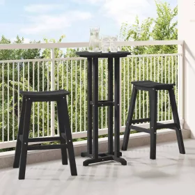 Bárszék 2 pcs Fekete 52 x 43 x 73.5cm HDPE